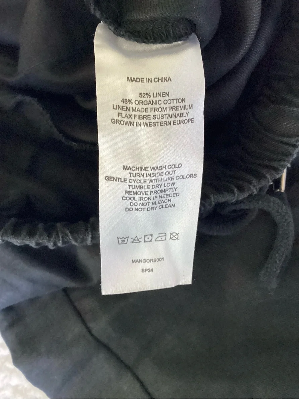 Quince Black Linen Blend Drawstring Pants S Quiet Luxury Coastal Minimalist